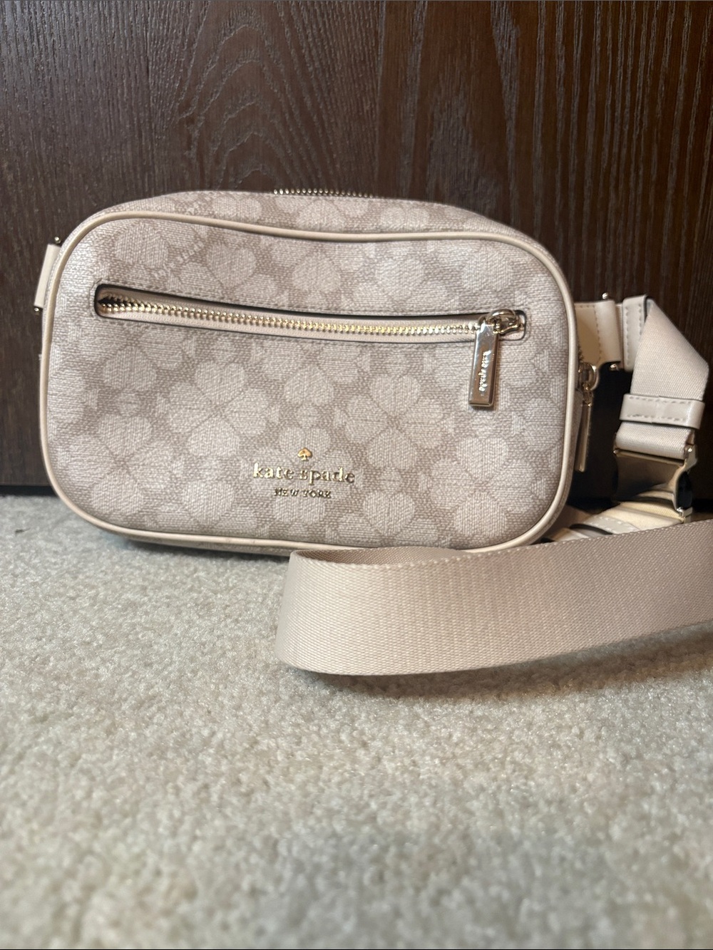 kate spade Tan Floral Crossbody Bag